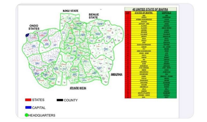 TENSION As Simon Ekpa’s Brother Reveals The Map, Biafra States; SEE Details – HEARD VOICE NEWS ONLINE