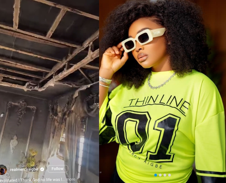 BREAKING: Actress Mercy Aigbe Loses Multi-Million Naira House To Fire Incident