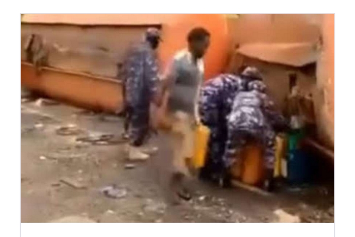 WAHALA! After Clip Exposes Men In Police Uniform Scooping Petrol From Tanker; See What Police Public Relation Said About The Incident