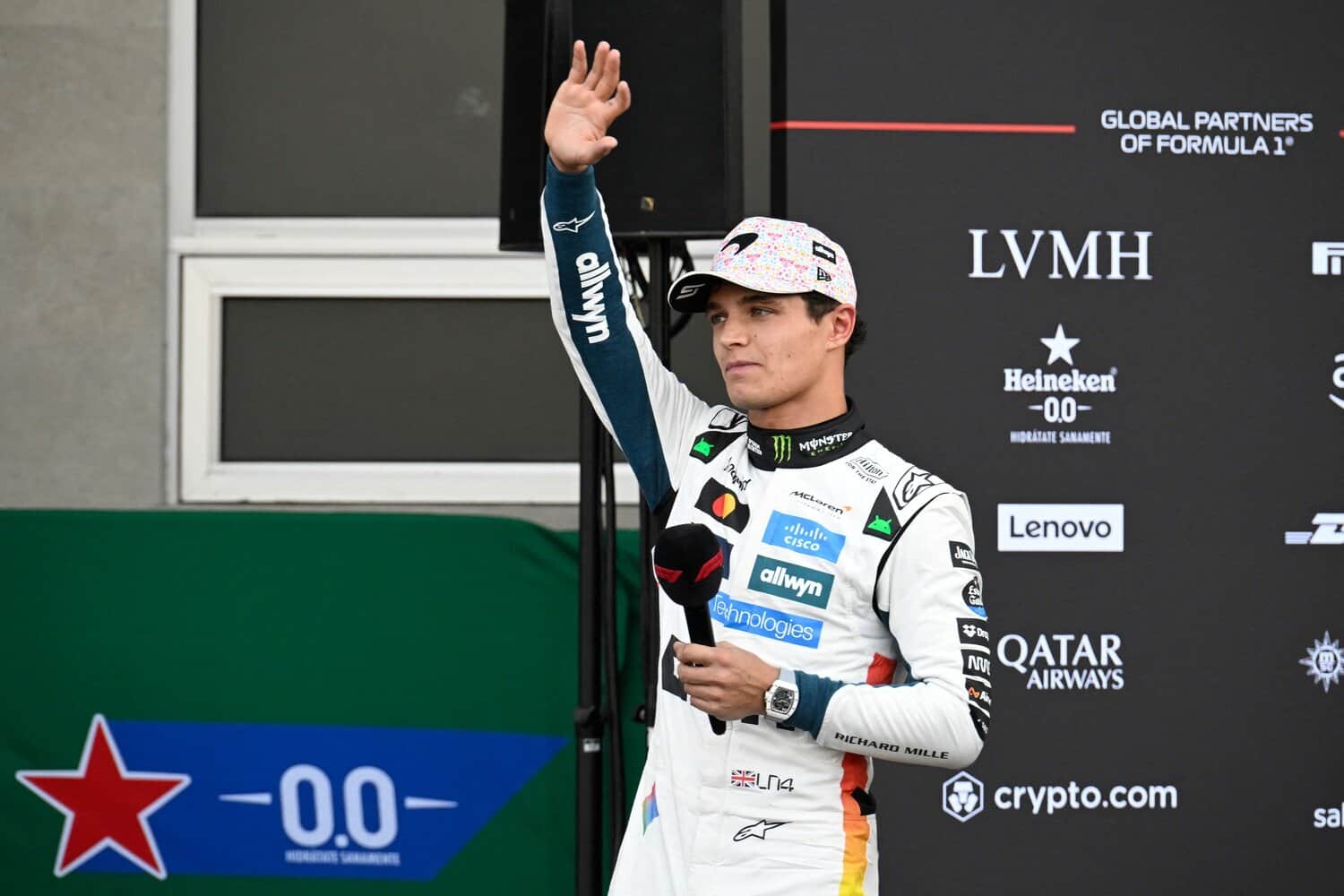 McLaren's Norris takes stunning pole in Mexico ahead of both Ferraris